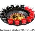 thumbnail image 2 of Drinking Glass Turntable Game Set, 16 Hole Wheel Wine Glass Game Roulette Game Turntable with 16 Glasses 2 Metal Balls, 2 of 9