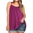 thumbnail image 2 of TMOYZQ Plus Size Tank Tops for Women Casual Loose Cami Spaghetti Strap Lounge Tunic Blouses, 2 of 7