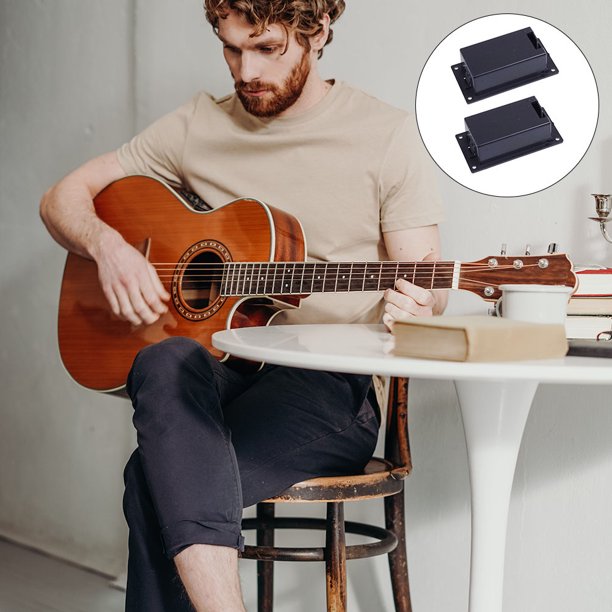 UPGRATOR 2Ud Caja De Batería Para Pickup Activo De Guitarra Y Bajo En Material Duradero Color Negro