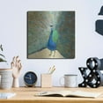 thumbnail image 6 of Luxe Metal Art 'Blue Peacock' by Danhui Nai, Metal Wall Art, 12"x12", 6 of 7