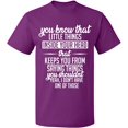 thumbnail image 2 of OXI T-Shirt - Little Things Inside Your Head, Basic Casual T-Shirt for Men's and Women Fleece T-Shirt Short Sleeve - Purple 3X-Large, 2 of 3