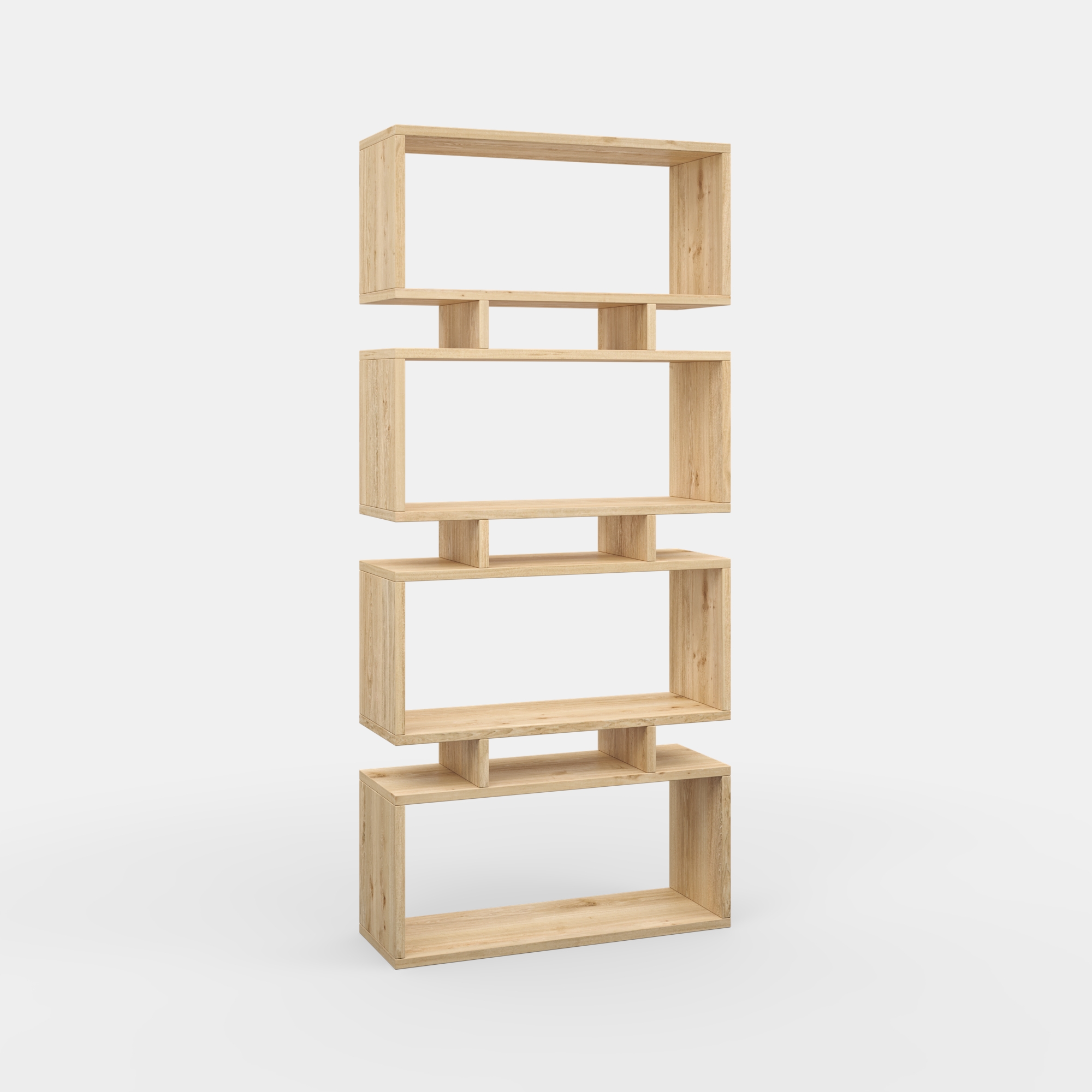 Ada Home Decor Harmon 4 Tier Bookcase, Oak