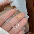 thumbnail image 3 of SFTING Necklace for Women Dainty Infinity Necklace 925 Sterling Silver 5A CZ Minimalist Pendant Yellow Mother's Day Jewelry Anniversary Gifts for Her, 3 of 6