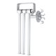 thumbnail image 2 of Bewildely Barra de soporte para toallas de baño, soporte para toallas de cocina, estante de papel para el hogar, accesorios giratorios para ducha montados Juegos de accesorios de baño plata Bewildely HA001554-02B, 2 of 6