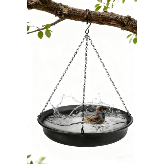RYLZX Hanging Bird Bath Hanging Bird-Feeder - Garden BirdBath Tray Wildlife Feeder Plate Water Bowl or Water Bowl for Outdoors Garden Patio Decoration