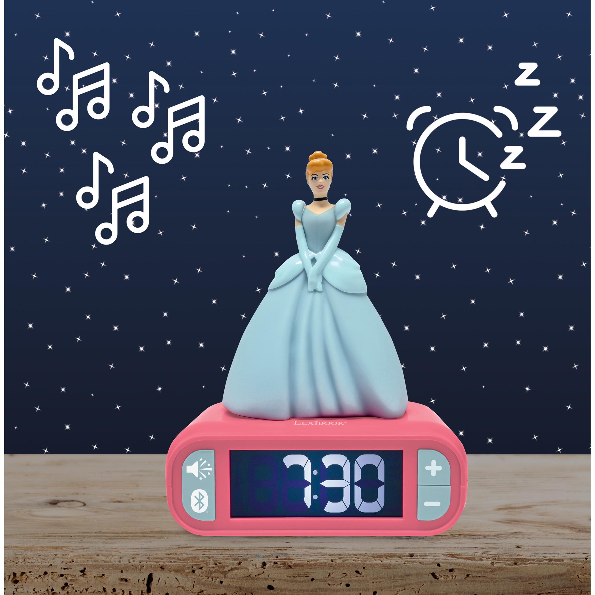 Lexibook Disney Princess, Digital Alarm Clock with 3 D Princess Night Light - 077 c 32 c 2 ab 04 43