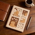 thumbnail image 6 of Bcylexb Hardcover Notebook, Hollow Cut Cartoon Cat Lined Journal Floral Window for Classroom Office Students Adults Writing Stationery, 6 of 6