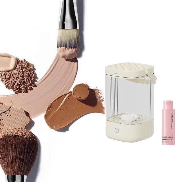 Self Care Products Makeup Brush Cleaner Automatic Makeup Brush Cleaner Brush Cleaner USB Plug In Cleaning Device For All Sizes Of Makeup Brushes (with Cleaner) 80ml