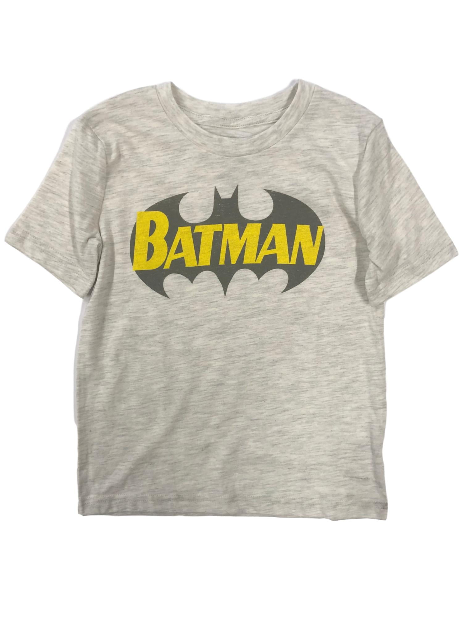 Batman Toddler Boys Gray & Yellow T-Shirt Superhero Tee Shirt 4T -  
