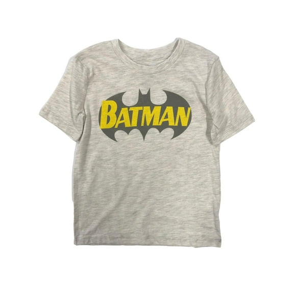 Batman Toddler Boys Gray & Yellow T-Shirt Superhero Tee Shirt 3T