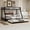 Black, variant on Morufur Queen over Queen Bunk Bed with Twin Size Trundle, Metal Bed Frame with Guardrails and Ladder, Noise-Free, No Box Spring Needed, Black