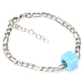 thumbnail image 1 of Bracelet,Glass Bead Bracelet Square Geometric Bracelet Blue Glass Bead Pendant Multi-Functional, 1 of 5