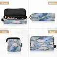 thumbnail image 5 of Hair Tool Organizer Bag with Heat Resistant Mat Removable Travel Storage Case for Hot Air Brushes Curling Irons Blue and White Flower Pattern, 5 of 8