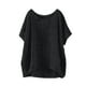 thumbnail image 3 of Tops deportivos,Blusa de mujer con cuello redondo y manga 3/4, corte holgado informal, mezcla de poliéster y elastano, ideal para uso diario en casa, sopatenor, 3 of 8