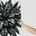 thumbnail image 3 of GOSMITH Bathroom Shower Curtain Black White Tropical Plants Monstera Leaf Areca Palm Banana Leaves White, 3 of 6