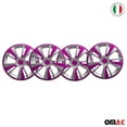 thumbnail image 3 of OMAC - Gray with Violet Hub Caps 14 Inch Set of 4, Tapas para Rines 14, Premium Wheel Covers 14 Inch, R14 Rim Cover Set, Snap On Durable Car Replacement Exterior Accessories, 3 of 6