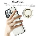 thumbnail image 4 of for iPhone 13 Wallet Case with Card Holder Women Men, Flip PU Leather Kickstand Shockproof Protective Phone Cover Magnetic Clasp 360 Rotation Ring Stand for iPhone 13, White, 4 of 6