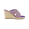 thumbnail image 3 of BLISSFUL STEP Sandales Compensées à Plateforme pour Femmes à Brides Croisées Violet 7, 3 of 7