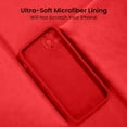thumbnail image 5 of for iPhone 12 Pro Case, Silicone Upgraded [Camera Protecion] Phone Case with Soft Anti-Scratch Microfiber Lining, 6.1 inch, Red, 5 of 11
