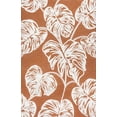 thumbnail image 3 of JONATHAN Y HAWAII 5 x 8 Area Rug, Tobago Two-Tone Monstera Leaf - Orange/Ivory, HWC100A-5, 3 of 10