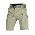 thumbnail image 5 of Handshe Men's Shorts Elasticated Waist Cargo Shorts with Pockets Summer Breathable Work Shorts Multi Pockets Hiking Shorts, 5 of 9