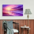 thumbnail image 2 of Beach Wall Art Beach Canvas Wall Art Purple Beach Canvas art Framed wall art Painting For Livingroom Decor Office Bedroom Decoration, 2 of 7