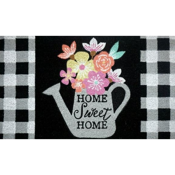 Briarwood Lane Colorful Watering Can Spring Natural Fiber Coir Doormat