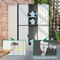 thumbnail image 6 of YODOLLA 2.5'x 3.5' Outdoor Metal Storage Cabinet with Locking Doors and Adjustable Shelves for Home, Office,Garden(White), 6 of 8