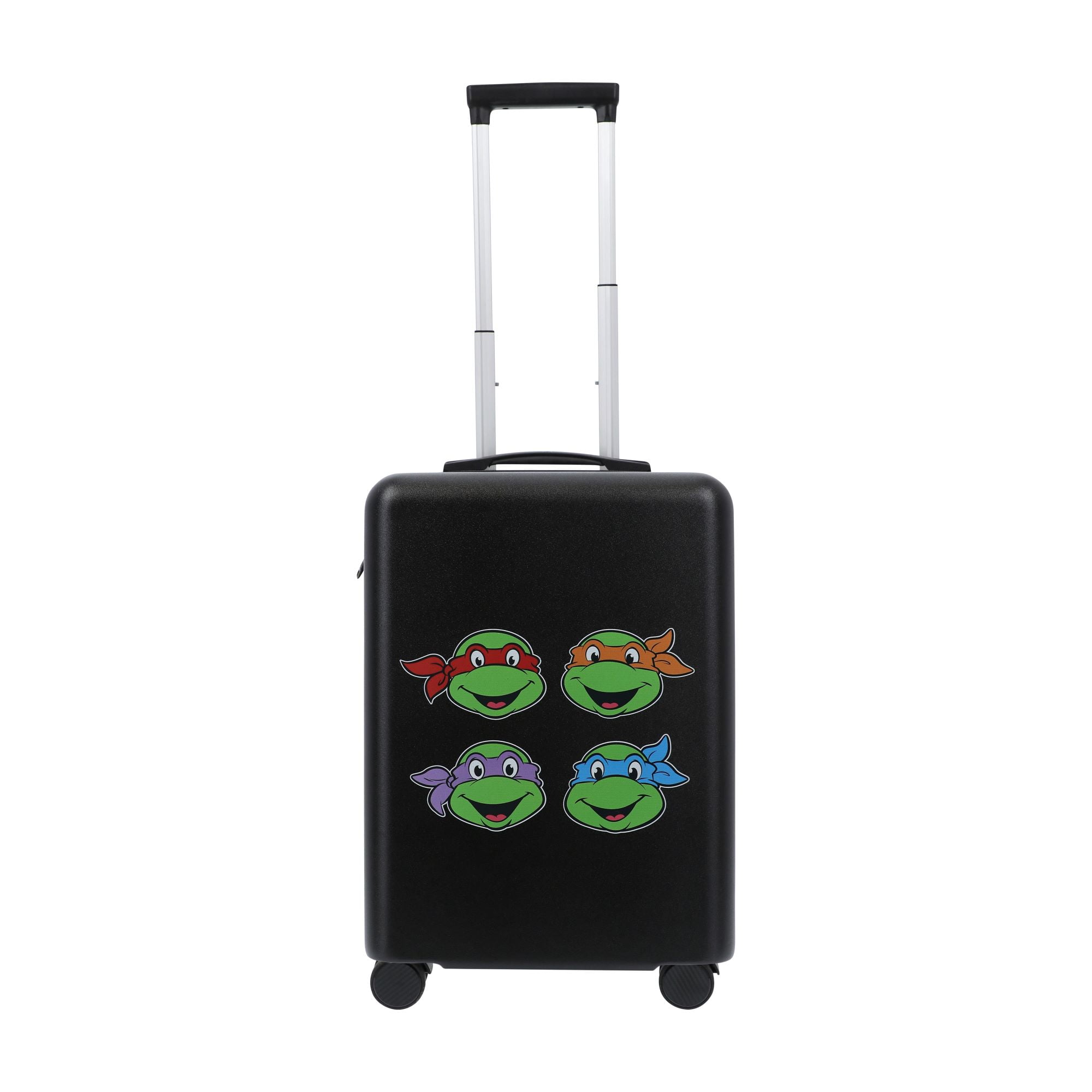Teenage Mutant Ninja Turtles 22.5 Inch Carry On Luggage, TMNT Hardshell Rolling Suitcase with Spinner Wheels, Black