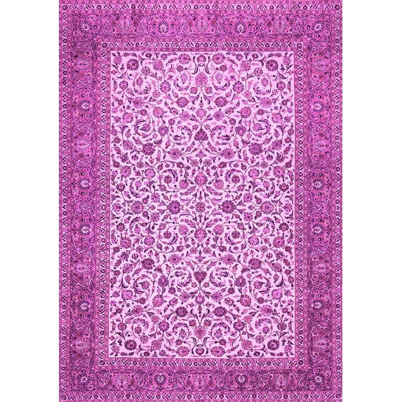 Ahgly Company Indoor Rectangle Persian Pink Traditional Area Rugs, 8' x 12'
