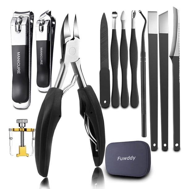 Set de cortaúñas Fuddy, cortador de uñas encarnado, kit de pedicura