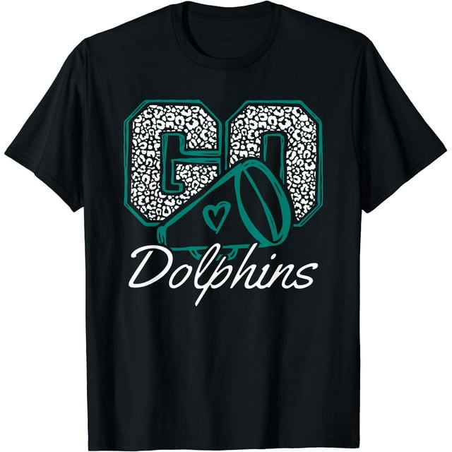 Go Cheer Dolphins T-Shirt Sport pour Hommes Femmes Garçons Filles - comme sur l'Image - 3TG
