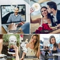 thumbnail image 2 of Selfie Ring Light, 3 Light Modes Rechargeable Clip-on Phone Ring Light With 38 LED For IPhone/Laptop/Computer, Mini Selfie Light For Photography & Videos, Girl Makes Up (White And Blue), 2 of 9