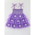 thumbnail image 3 of WIBACKER Toddler Baby Girl 3D Ghost Halloween Princess Dress Girls Spaghetti Strap Tiered Tulle Tutu Dresses Summer Mini Smocked Sundress 1-6Y, 3 of 12