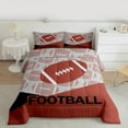 thumbnail image 2 of Feelyou Cartoon Rugby Sports Queen Comforter Set, Est Soccer Sleep Repeat Bedding Sets, Teens Kids Girls Teens Reversible Bedding Comforter Set, Lightweight Room Decor, 3pcs, 2 of 8