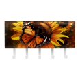 thumbnail image 2 of PhooArto Key Holder for Wall Decorative with 5 Key Hooks, Blooming Sunflower Butterfly Holders Wall Mount Organizer with Mail Key Rack, Self Adhesive, 2 of 7