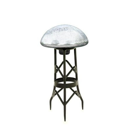 Garden Toad Stool - Silver Crackle