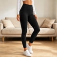thumbnail image 2 of Mlzmgr Leggings for Women High Waisted Slim Fitting Stretchy Casual Comfy Solid Color Bottom Pants for Gym Yoga(XX-Large), 2 of 9