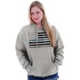 thumbnail image 4 of Blue Line US Flag Honor Protect Serve Hoodie Sweatshirt Women Men Brisco Brands S, 4 of 6