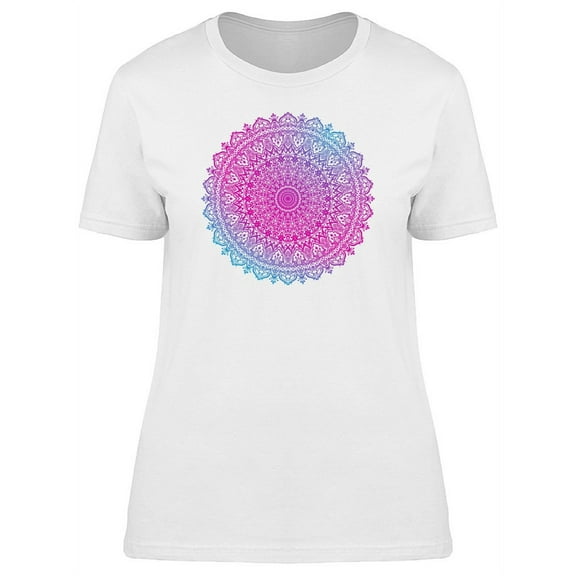 Floral Watercolor Mandala Sketch Tee Women's -Image by Shutterstock