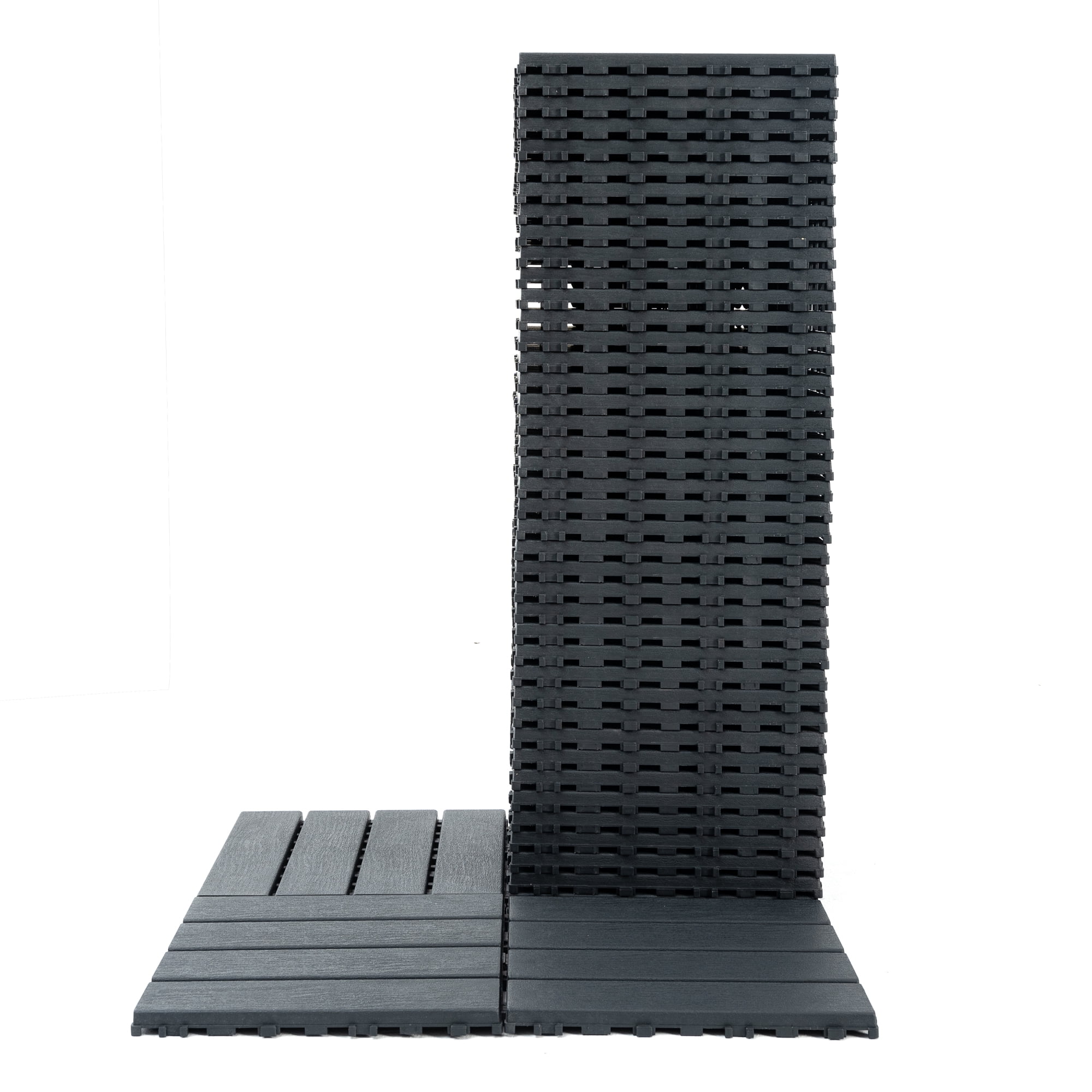 44PCS Plastic Interlocking Deck Tiles,Patio Deck Tiles,12"x12" Square Waterproof Outdoor