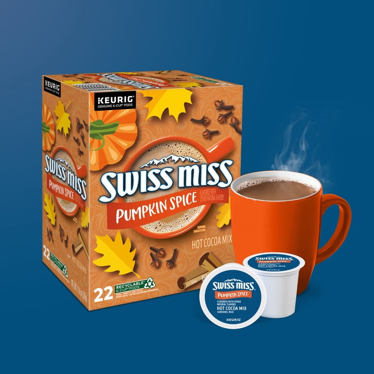 Swiss Miss Pumpkin Spice Hot Cocoa, 22 K-Cup Pods, Premium