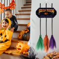 thumbnail image 4 of asddcavvf Decorations Decorations Stop Sign With 3 Wooden Witch Cute Decorations for Front Porch Wall Home Hanging Stained Glass Birds, 4 of 7