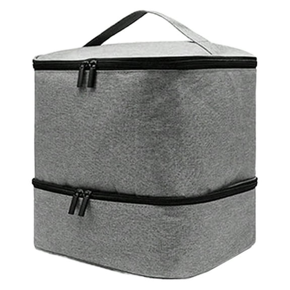 Baoblaze Nail Polish Organizer Case Art Craft Organizer Multipurpose Portable Storage Box Gray