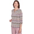thumbnail image 3 of Alfred Dunner Womens Chenille Zig Zag Split Neck Top, 3 of 4