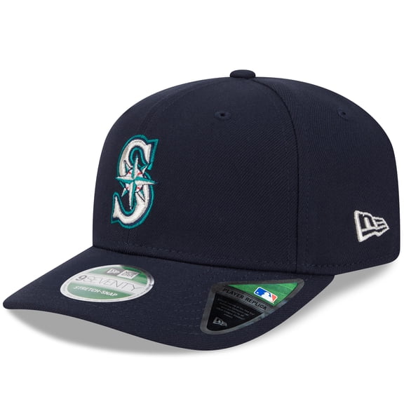 Men's New Era  Navy Seattle Mariners Player Replica 9SEVENTY Adjustable Hat