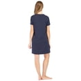 thumbnail image 4 of Fishers Finery Women's EcoFabric Short Sleeve Organic Cotton Nightgown (Navy, M), 4 of 6