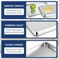 thumbnail image 3 of Small Baking Toaster Oven Pan P&P CHEF Stainless Steel Toaster Oven Tray Rectangle .\uD x .\uD x \uD Non Durable Mirror Finish Easy Clean, 3 of 7