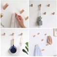thumbnail image 5 of Ganchos de pared para perchero de madera, ganchos de madera montados en la pared, ganchos decorativos para colgar sombreros de haya 8 cm 4P, 5 of 5