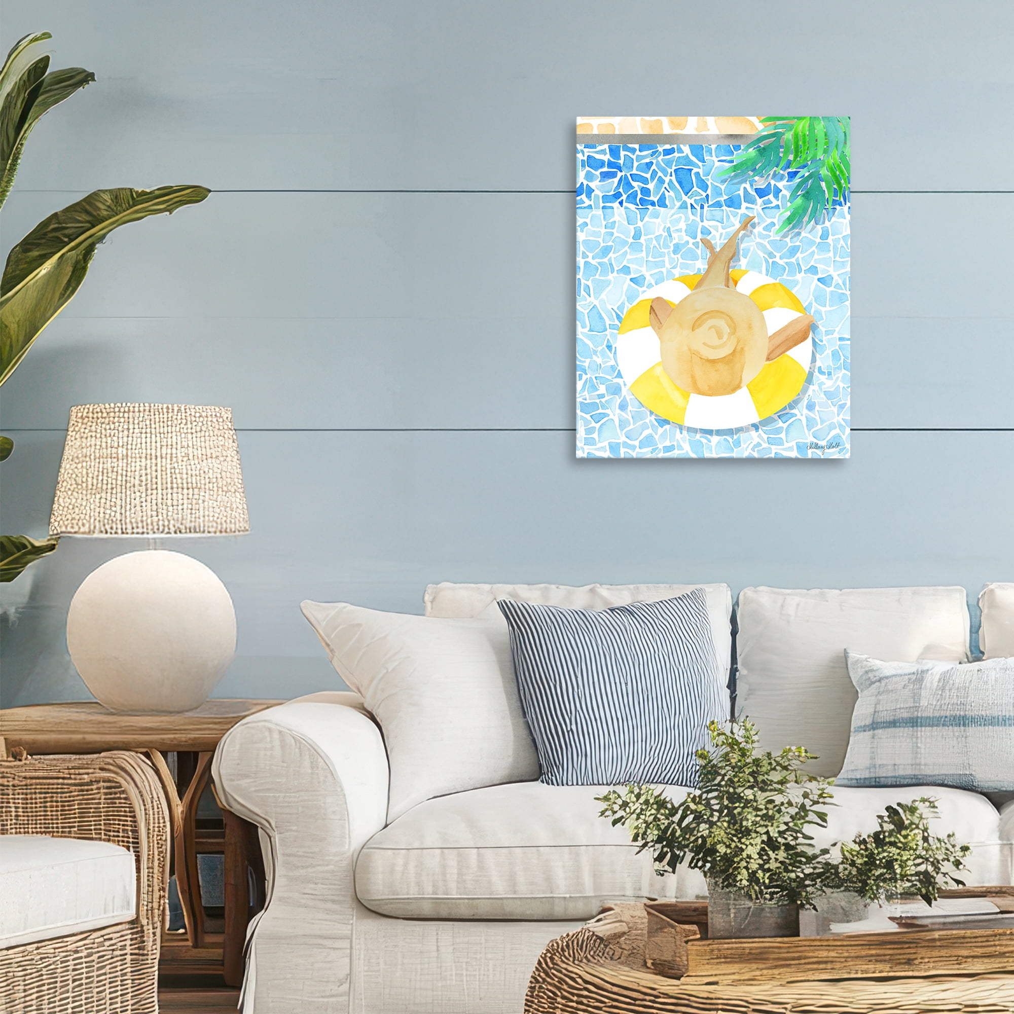 Stupell Industries Summer Poolside Drift Canvas Wall Art, design by Hillary Holt